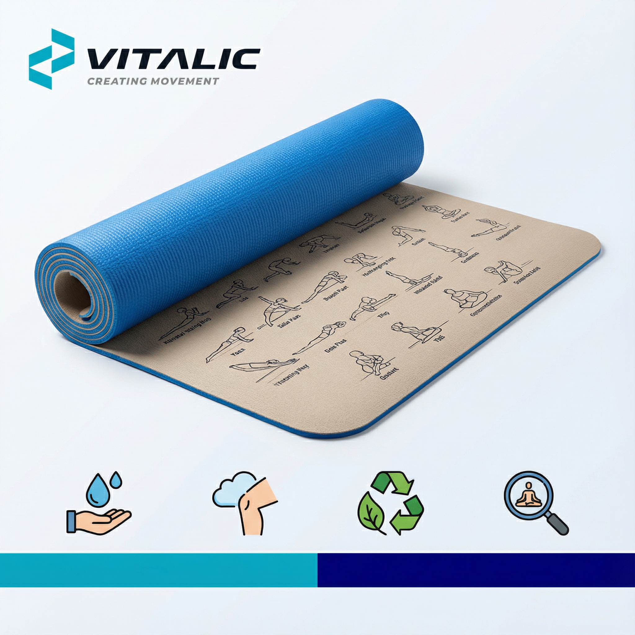 Fitness mat (6mm) - Vitalic - Vitalic