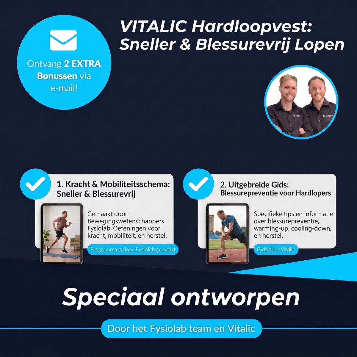 Hardloopvest met lampje en telefoonhouder - Vitalic - Vitalic