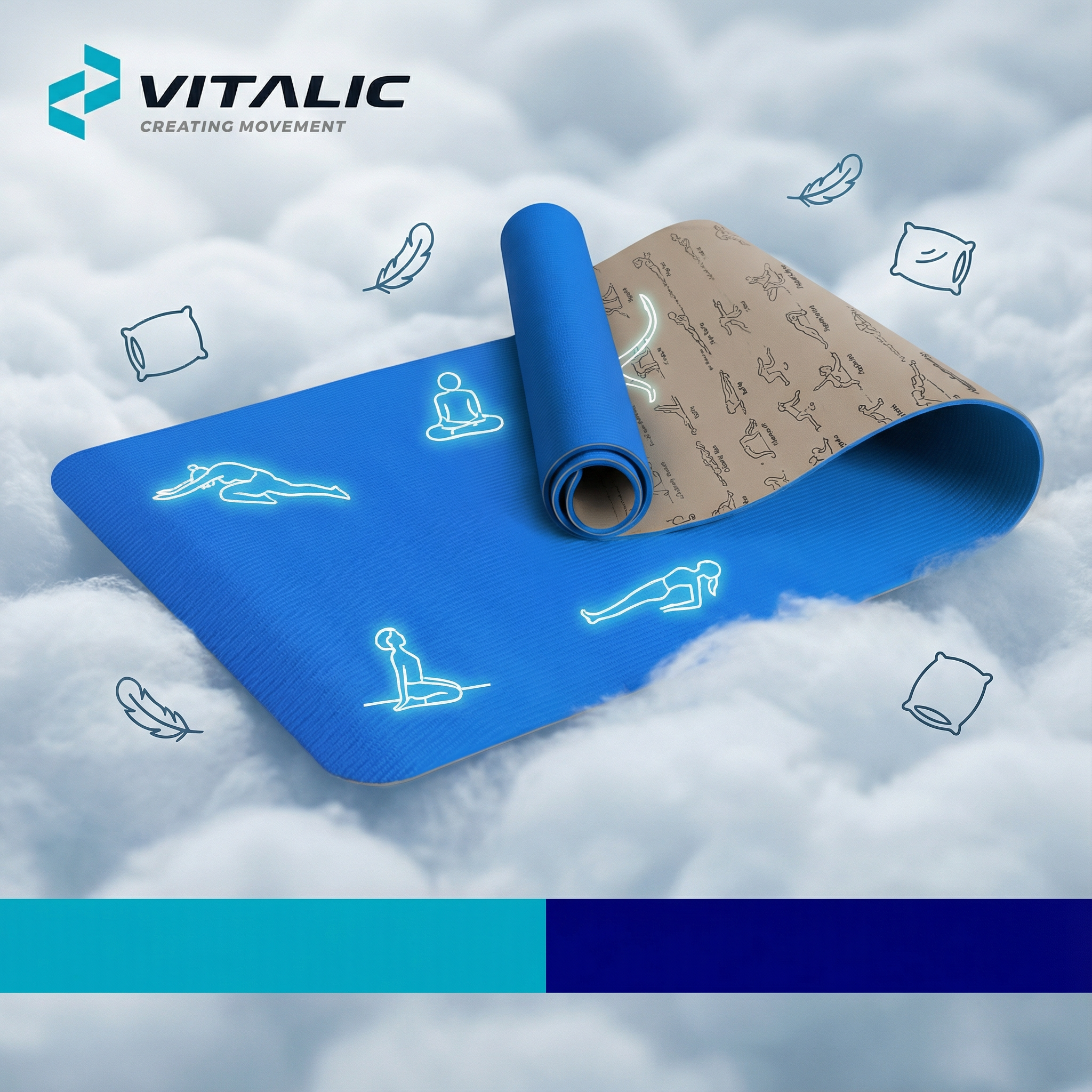 Fitness mat (6mm) - Vitalic - Vitalic