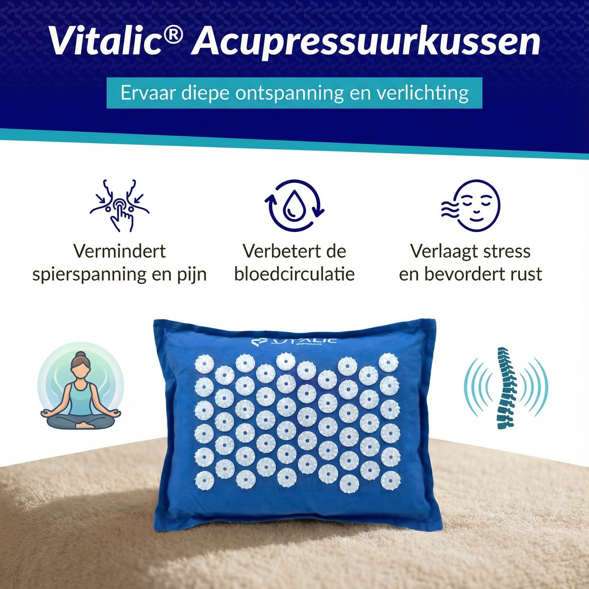 Klein Spijkerkussen - Spijkermat - Vitalic - Vitalic