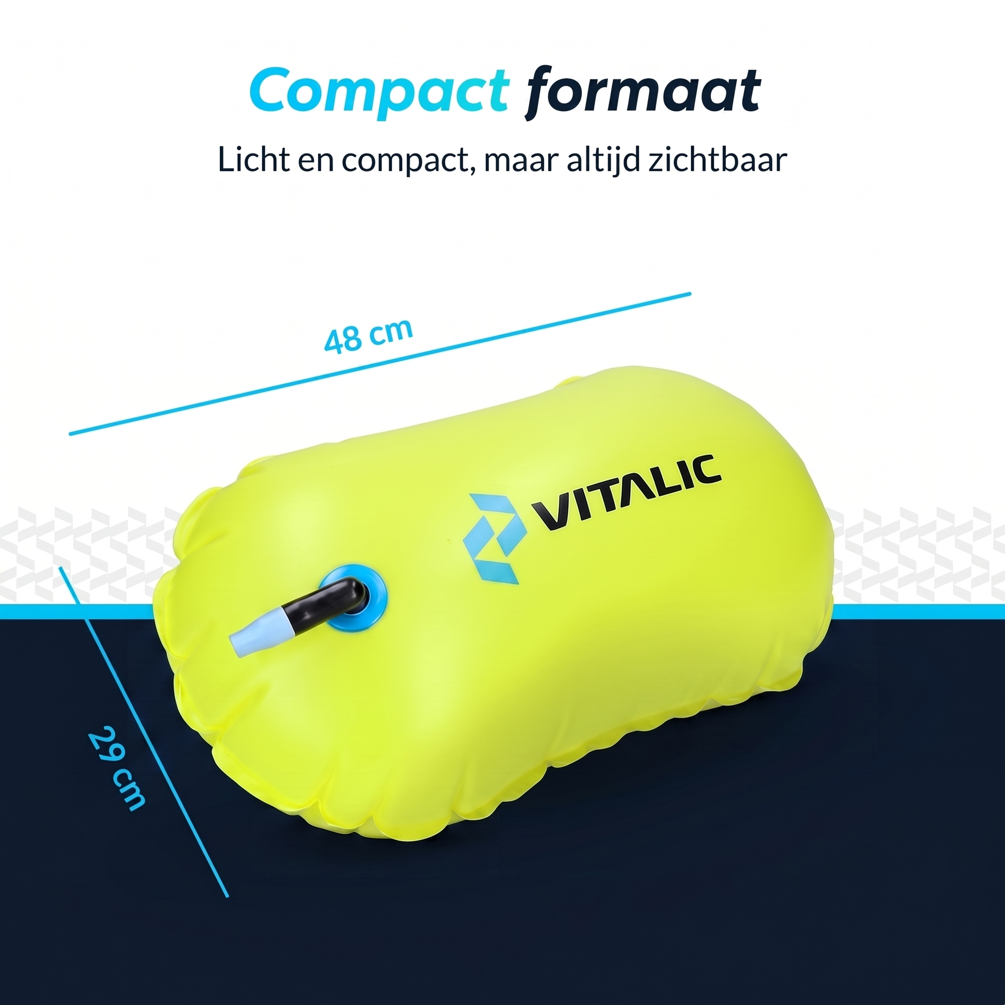 Compacte Zwemboei Geel - Vitalic - Vitalic