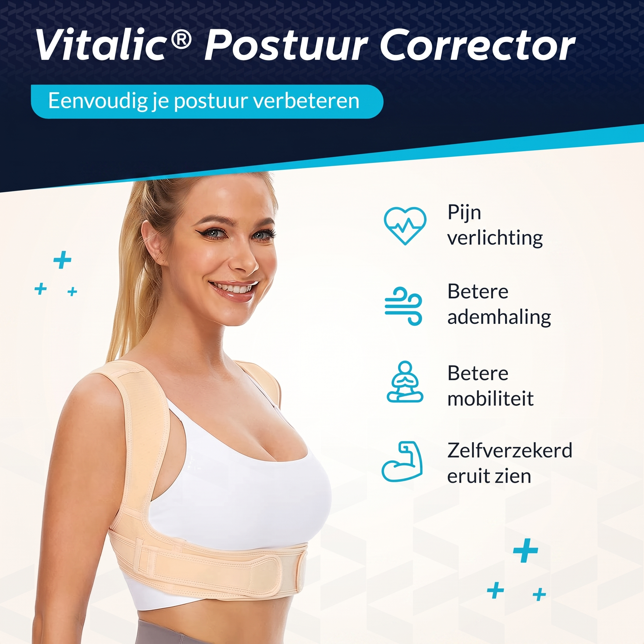 Postuur corrector rugbrace - Vitalic - Vitalic