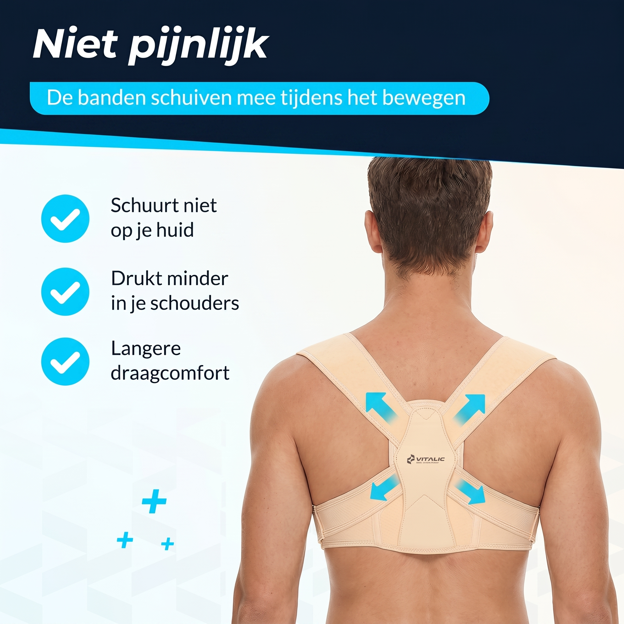 Postuur corrector rugbrace - Vitalic - Vitalic