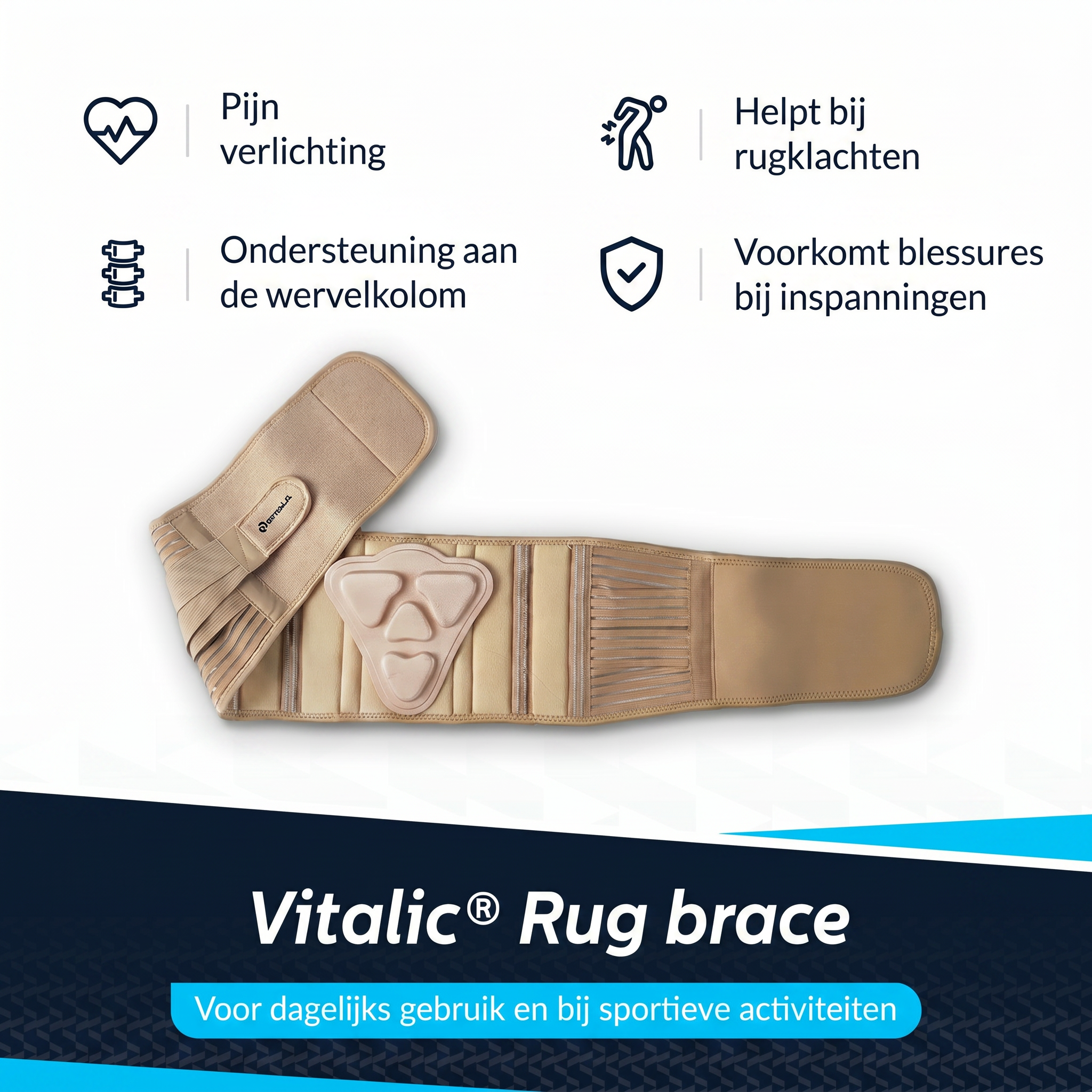 Verstelbare onderrug brace - Vitalic - Vitalic